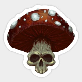 Skull Mushroom Sticker